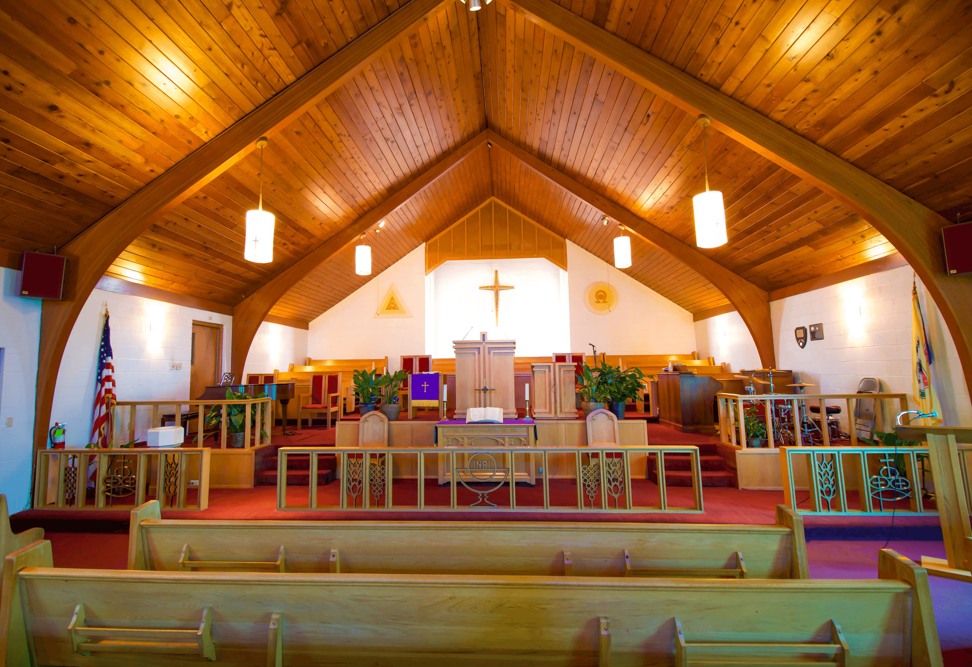 Pulpit and altar rail
